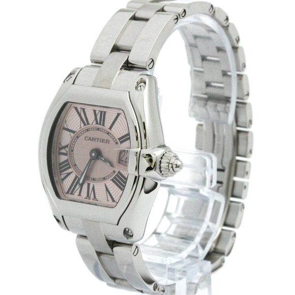 Polished CARTIER Roadstar SM Steel Quartz Ladies Watch W62017V3 BF582856 - Picture 2 of 9